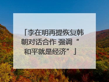 李在明再提恢复韩朝对话合作 强调“和平就是经济”