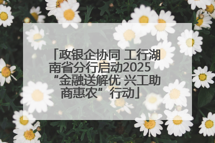 政银企协同 工行湖南省分行启动2025“金融送解优 兴工助商惠农”行动