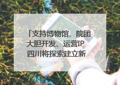 支持博物馆、院团大胆开发、运营IP 四川将探索建立新的收入分配激励机制｜新闻发布最前线