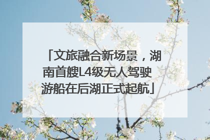 文旅融合新场景，湖南首艘L4级无人驾驶游船在后湖正式起航
