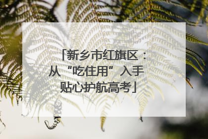 新乡市红旗区：从“吃住用”入手 贴心护航高考
