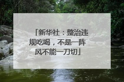 新华社：整治违规吃喝，不是一阵风不能一刀切