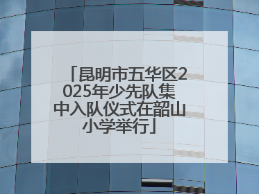 昆明市五华区2025年少先队集中入队仪式在韶山小学举行