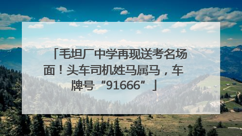 毛坦厂中学再现送考名场面！头车司机姓马属马，车牌号“91666”