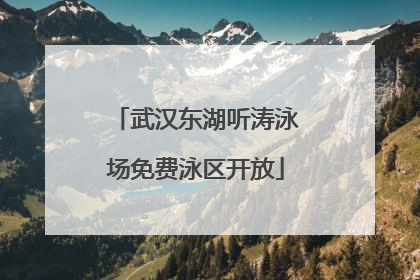 武汉东湖听涛泳场免费泳区开放