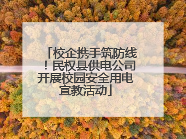 校企携手筑防线！民权县供电公司开展校园安全用电宣教活动