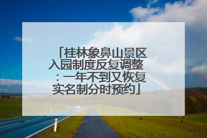 桂林象鼻山景区入园制度反复调整：一年不到又恢复实名制分时预约