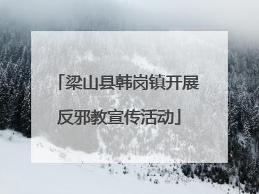 梁山县韩岗镇开展反邪教宣传活动