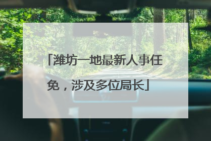 潍坊一地最新人事任免，涉及多位局长