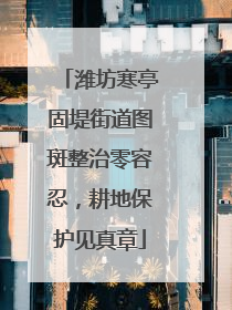 潍坊寒亭固堤街道图斑整治零容忍，耕地保护见真章