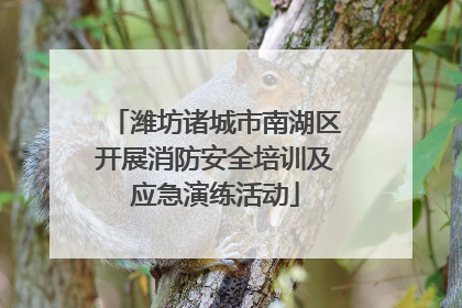 潍坊诸城市南湖区开展消防安全培训及应急演练活动