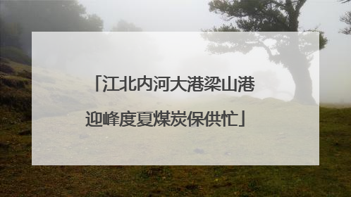 江北内河大港梁山港迎峰度夏煤炭保供忙