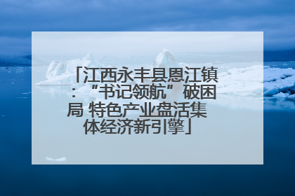 江西永丰县恩江镇：“书记领航”破困局 特色产业盘活集体经济新引擎