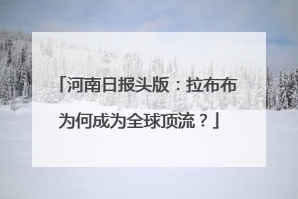 河南日报头版：拉布布为何成为全球顶流？
