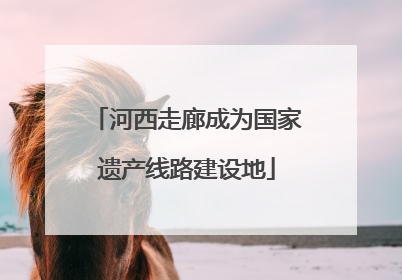 河西走廊成为国家遗产线路建设地