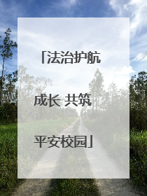 法治护航成长 共筑平安校园