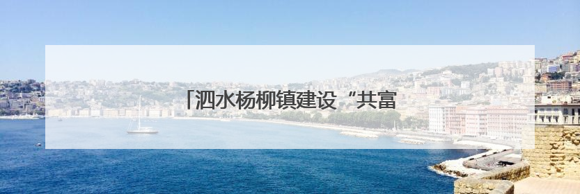 泗水杨柳镇建设“共富工坊”，推动强村富民