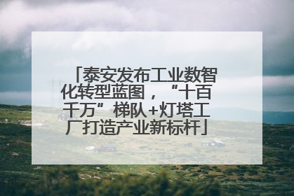 泰安发布工业数智化转型蓝图，“十百千万”梯队+灯塔工厂打造产业新标杆