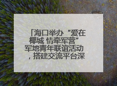 海口举办“爱在椰城 情牵军营”军地青年联谊活动，搭建交流平台深化双拥工作