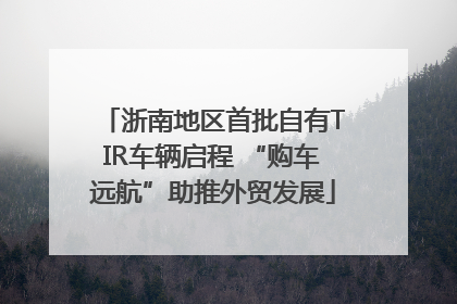 浙南地区首批自有TIR车辆启程 “购车远航”助推外贸发展