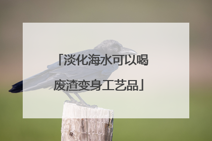 淡化海水可以喝 废渣变身工艺品