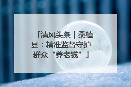 清风头条｜桑植县：精准监督守护群众“养老钱”