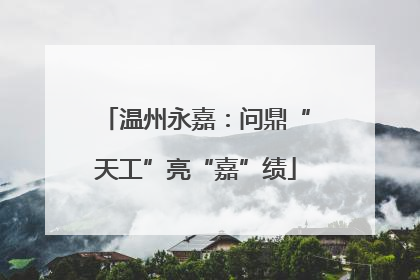 温州永嘉：问鼎“天工”亮“嘉”绩