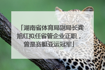 湖南省体育局副局长龚旭红拟任省管企业正职，曾是赛艇亚运冠军