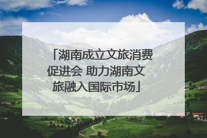 湖南成立文旅消费促进会 助力湖南文旅融入国际市场