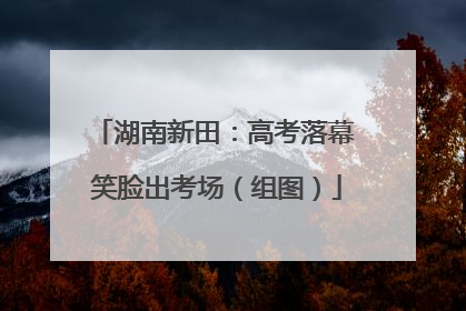 湖南新田：高考落幕 笑脸出考场（组图）