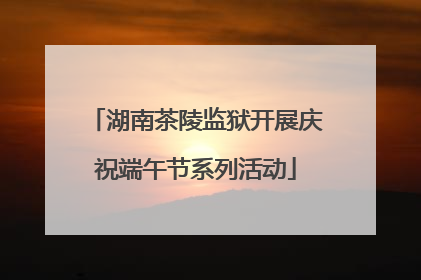 湖南茶陵监狱开展庆祝端午节系列活动