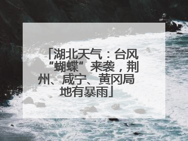 湖北天气：台风“蝴蝶”来袭，荆州、咸宁、黄冈局地有暴雨