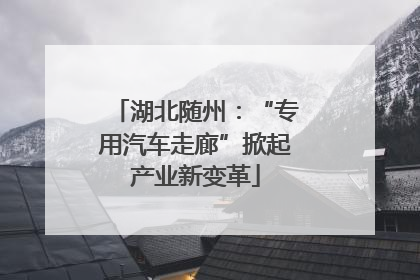 湖北随州：“专用汽车走廊”掀起产业新变革