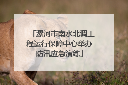 漯河市南水北调工程运行保障中心举办防汛应急演练