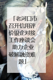 老河口市召开信用评价银企对接工作座谈会 助力企业破解融资难题