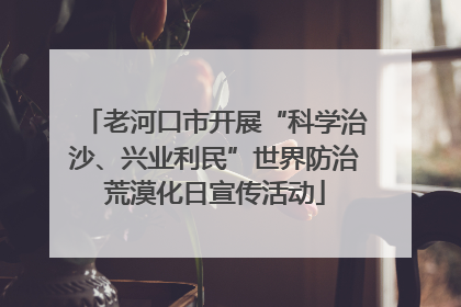 老河口市开展“科学治沙、兴业利民”世界防治荒漠化日宣传活动