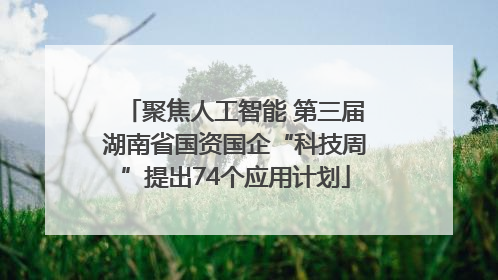 聚焦人工智能 第三届湖南省国资国企“科技周”提出74个应用计划