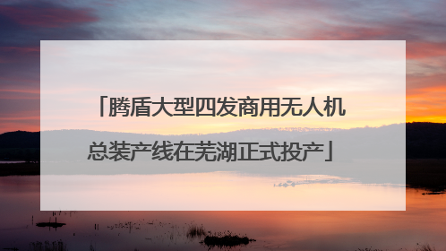 腾盾大型四发商用无人机总装产线在芜湖正式投产