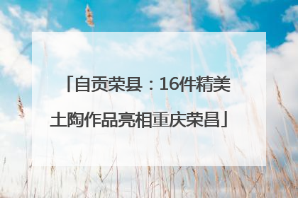 自贡荣县：16件精美土陶作品亮相重庆荣昌