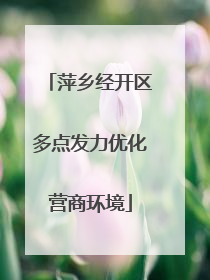 萍乡经开区多点发力优化营商环境