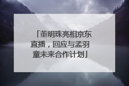 董明珠亮相京东直播，回应与孟羽童未来合作计划