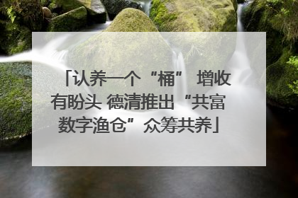 认养一个“桶” 增收有盼头 德清推出“共富数字渔仓”众筹共养