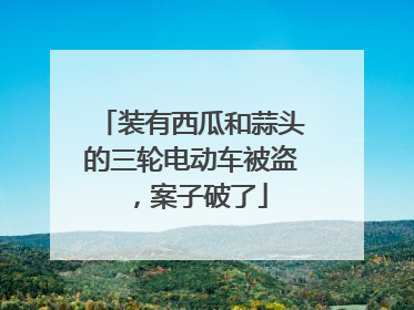 装有西瓜和蒜头的三轮电动车被盗，案子破了