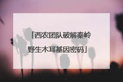 西农团队破解秦岭野生木耳基因密码