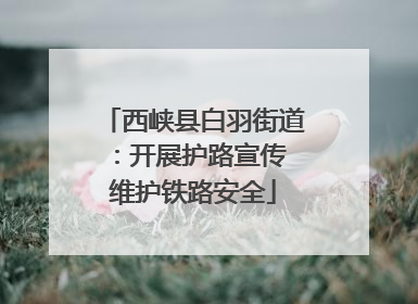 西峡县白羽街道：开展护路宣传 维护铁路安全