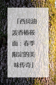 西贝油泼香椿莜面：春季限定的美味传奇