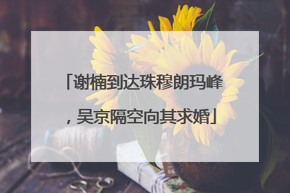 谢楠到达珠穆朗玛峰，吴京隔空向其求婚