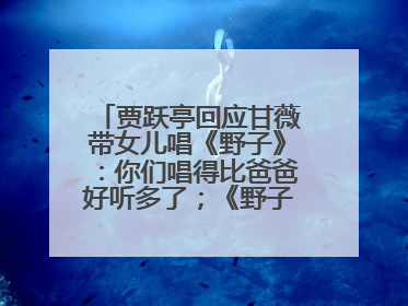 贾跃亭回应甘薇带女儿唱《野子》：你们唱得比爸爸好听多了；《野子》曾是贾跃亭“代表作”