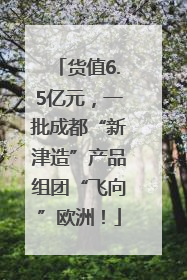 货值6.5亿元，一批成都“新津造”产品组团“飞向”欧洲！