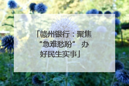 赣州银行：聚焦“急难愁盼” 办好民生实事